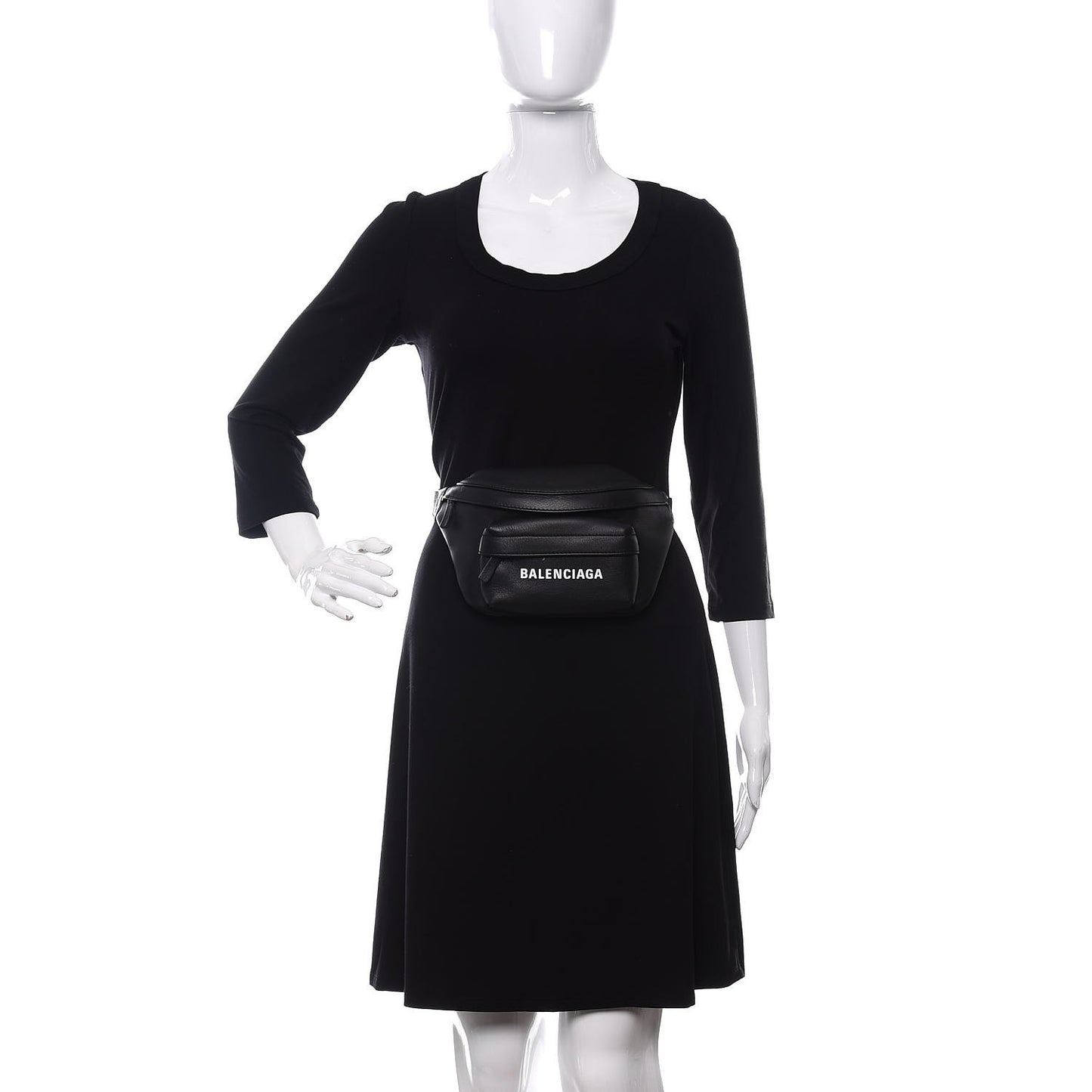 Smooth Calfskin Logo Everyday Beltpack XS Black White