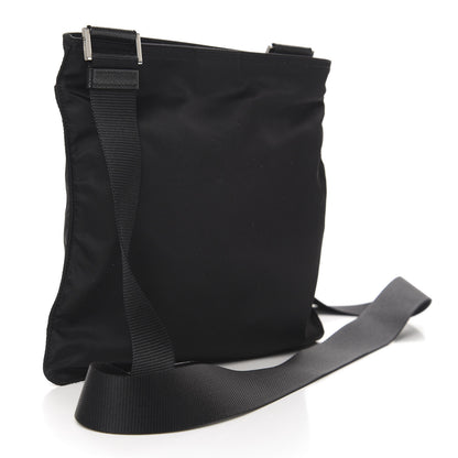 Prada Nylon Flat Messenger Bag Black 3 of 9