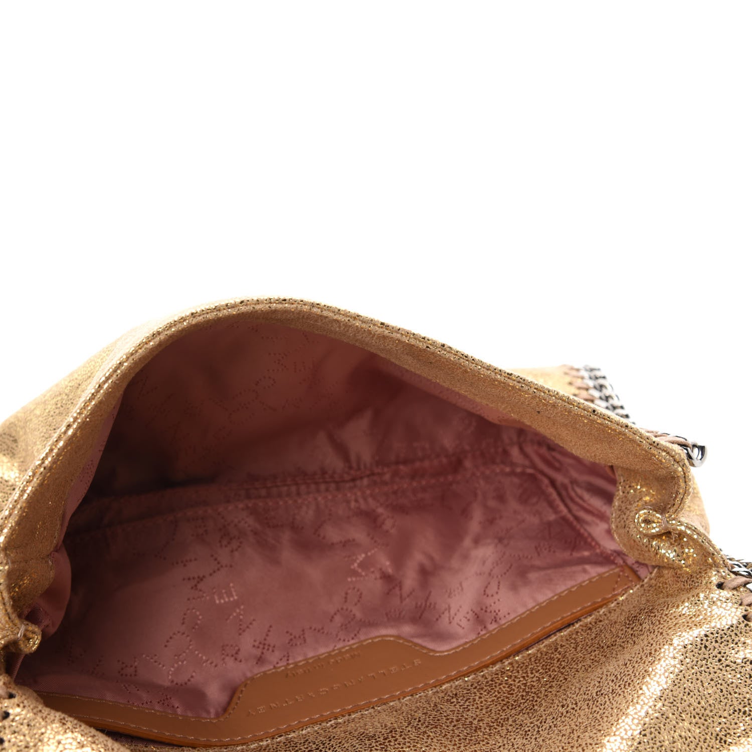 Stella McCartney Metallic Shaggy Deer Falabella Crossbody Bag Gold 5 of 10