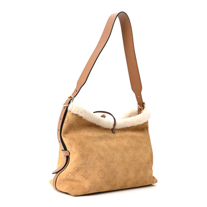 Louis Vuitton Suede Mahina CarryAll PM Beige 4 of 11