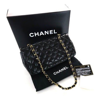 Chanel Lambskin Quilted East West Flap Black 3 of 12