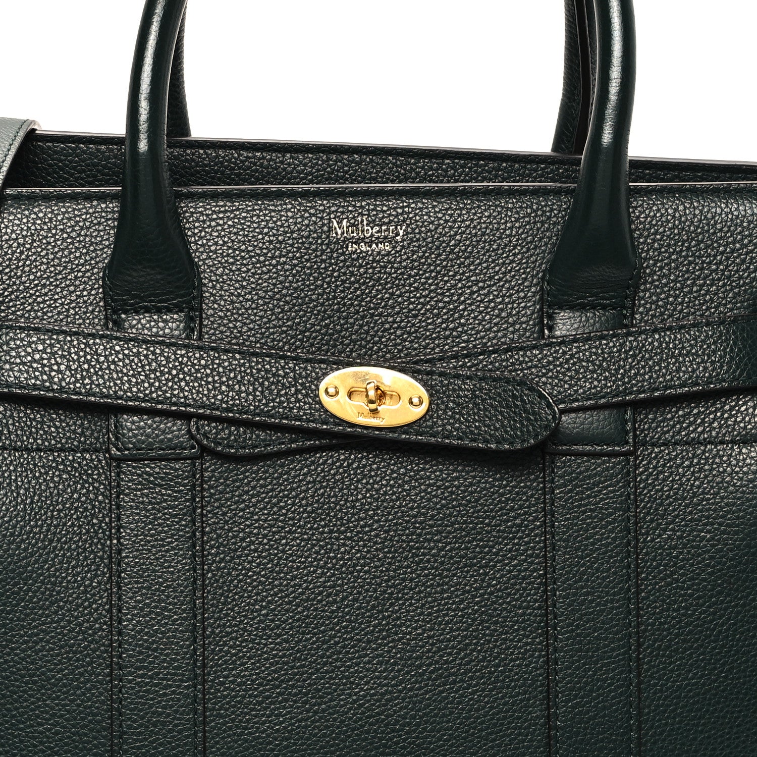 Mulberry Classic Grain Small Bayswater Zip Tote Mulberry Green 7 of 10