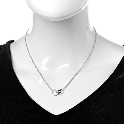 Cartier 18K White Gold Interlocking LOVE Necklace 2 of 6