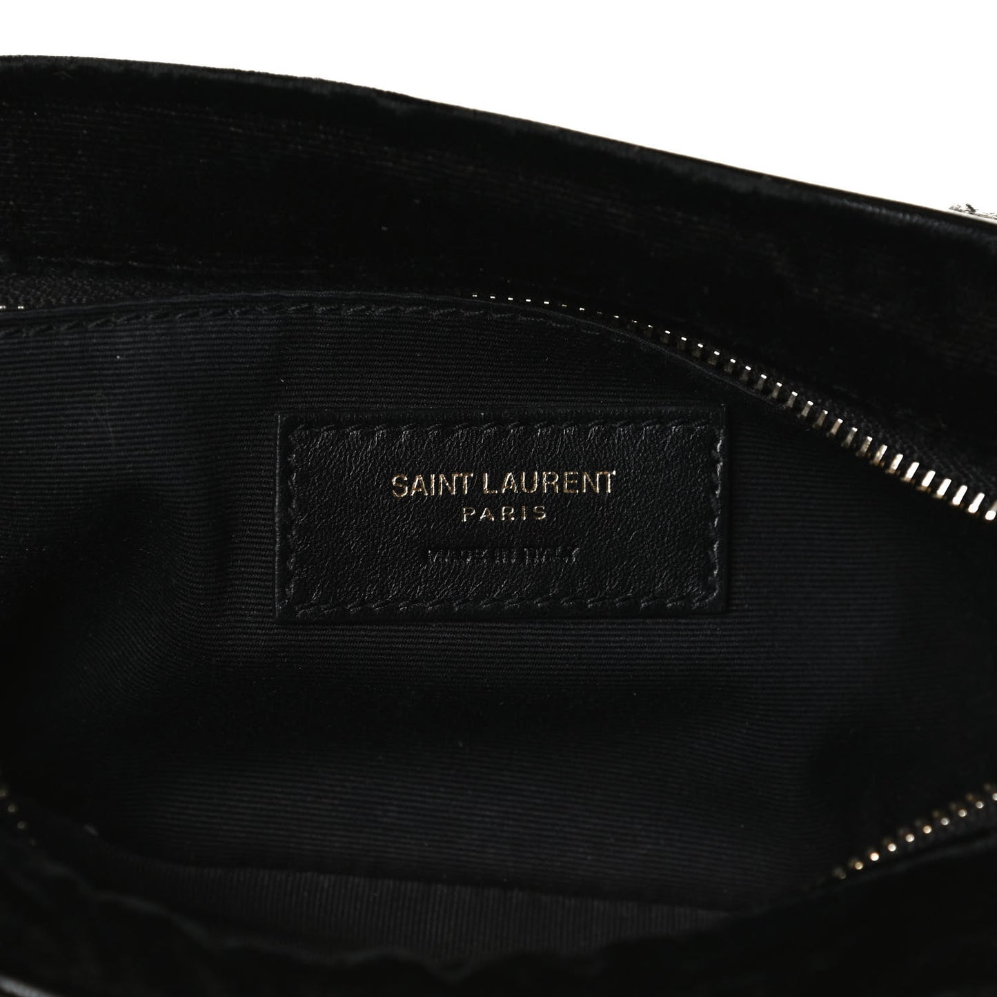 Velour Matelasse Monogram Lou Belt Bag Black