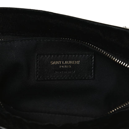 Saint Laurent Velour Matelasse Monogram Lou Belt Bag Black 6 of 15
