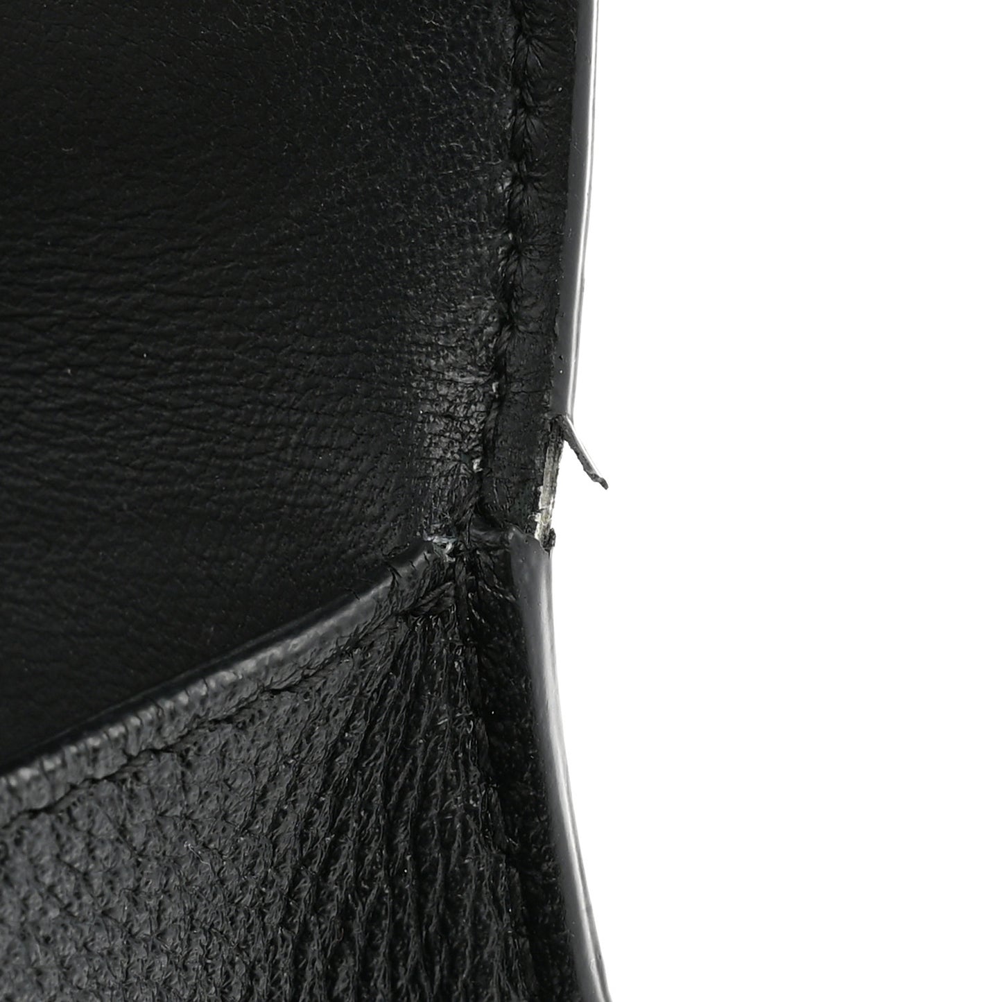 Grained Calfskin Small Hourglass Top Handle Bag Black
