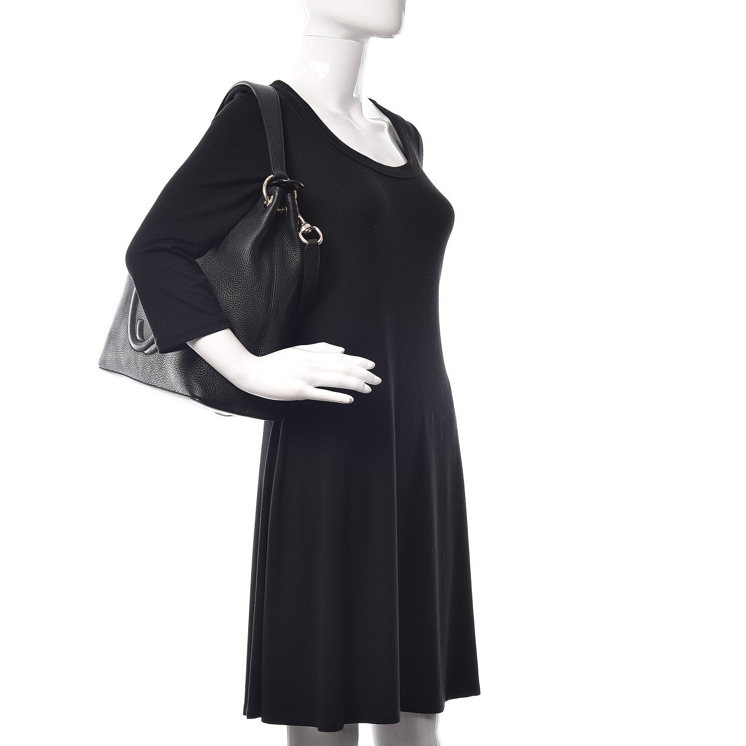 Gucci Pebbled Calfskin Large Soho Hobo Black 2 of 14