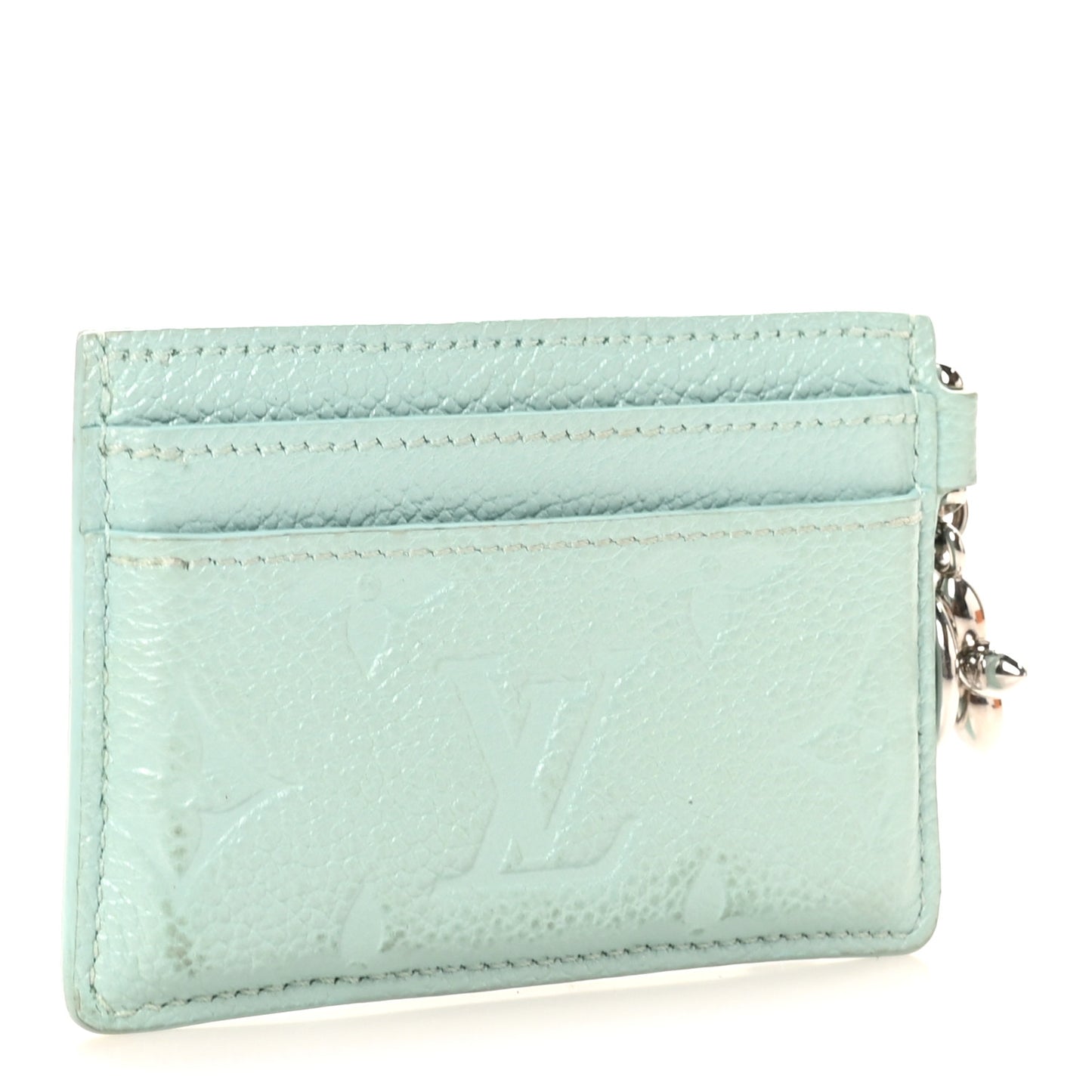 Empreinte Monogram LV Charms Card Holder Pearly Lagoon Turquoise