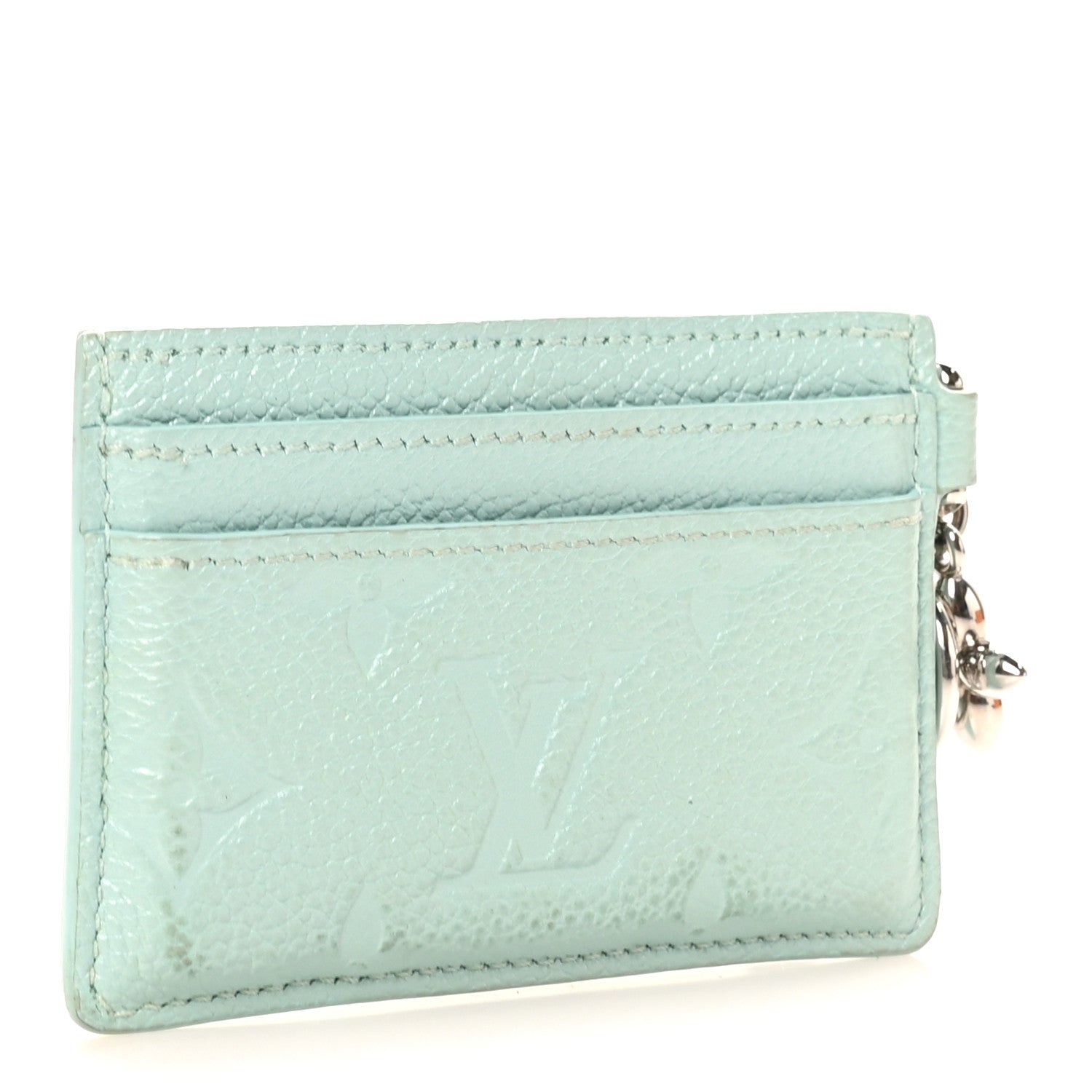 Louis Vuitton Empreinte Monogram LV Charms Card Holder Pearly Lagoon Turquoise 3 of 8