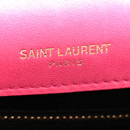 Saint Laurent Lambskin Suede Patchwork Monogram Medium Jamie Fuchsia 7 of 20