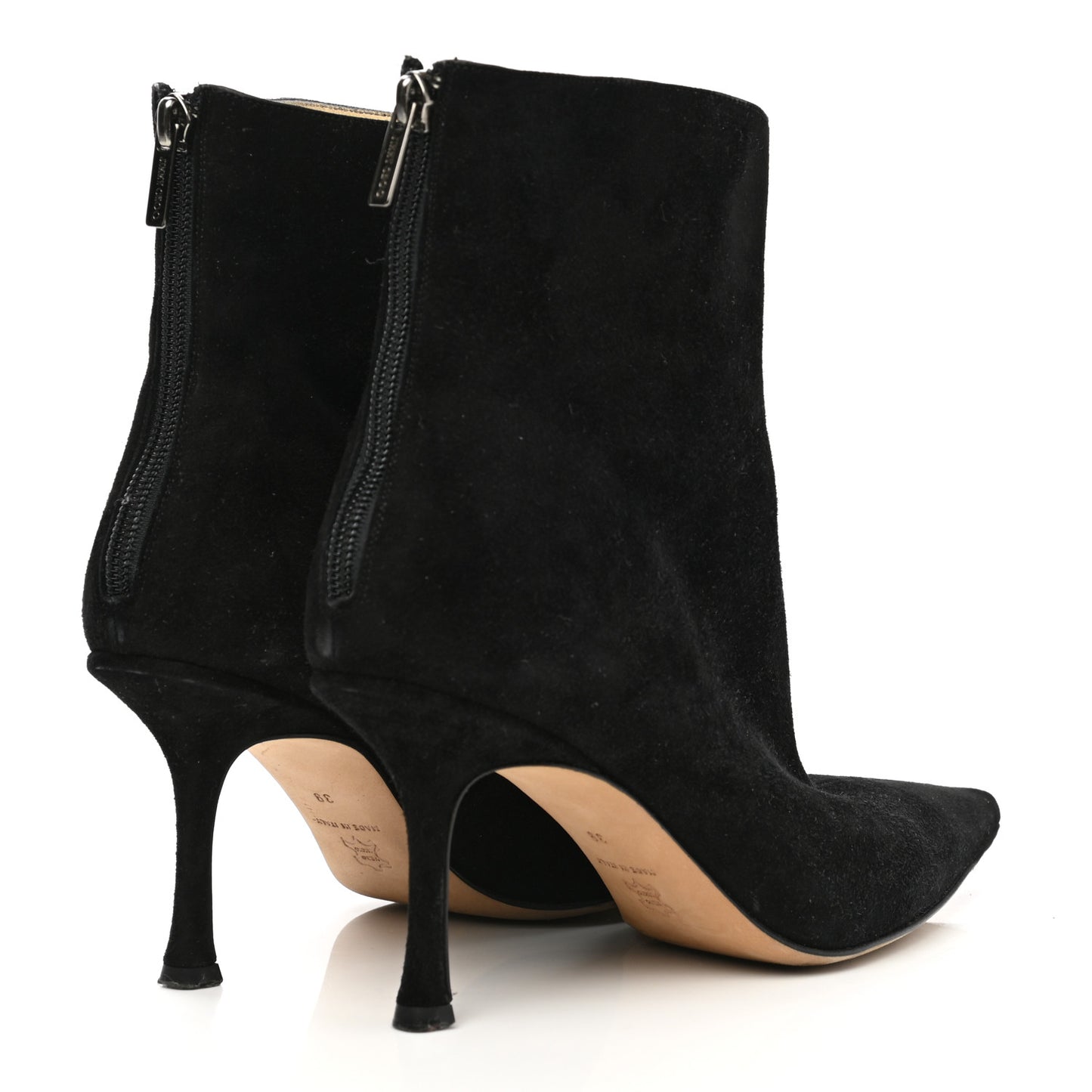 Suede Ankle Boots 39 Black