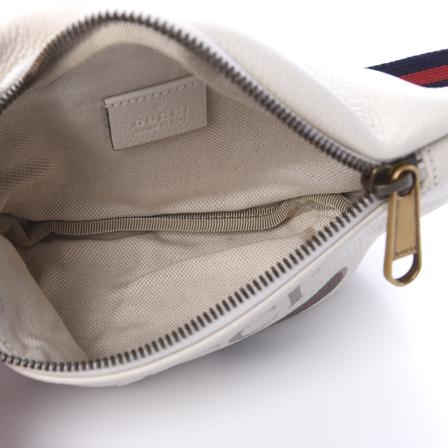 Gucci Grained Calfskin Small Logo Belt Bag White 4 of 9