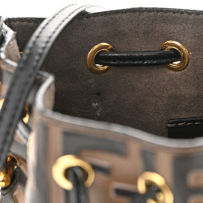 Fendi Vitello Liberty F is Fendi Bi-Color FF 1974 Embossed Mini Mon Tresor Bucket Bag Maya Black 13 of 13