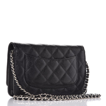 Chanel Caviar Quilted Wallet On Chain WOC Black 3 of 9