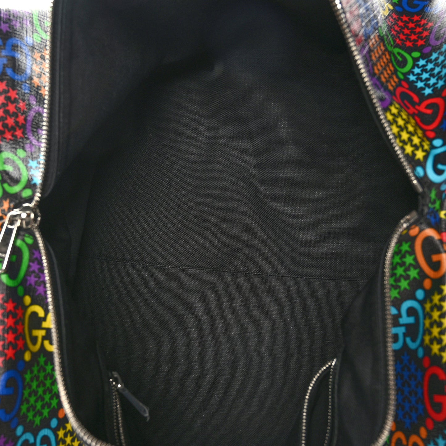 GG Supreme Monogram Psychedelic Duffle Backpack Black Multicolor
