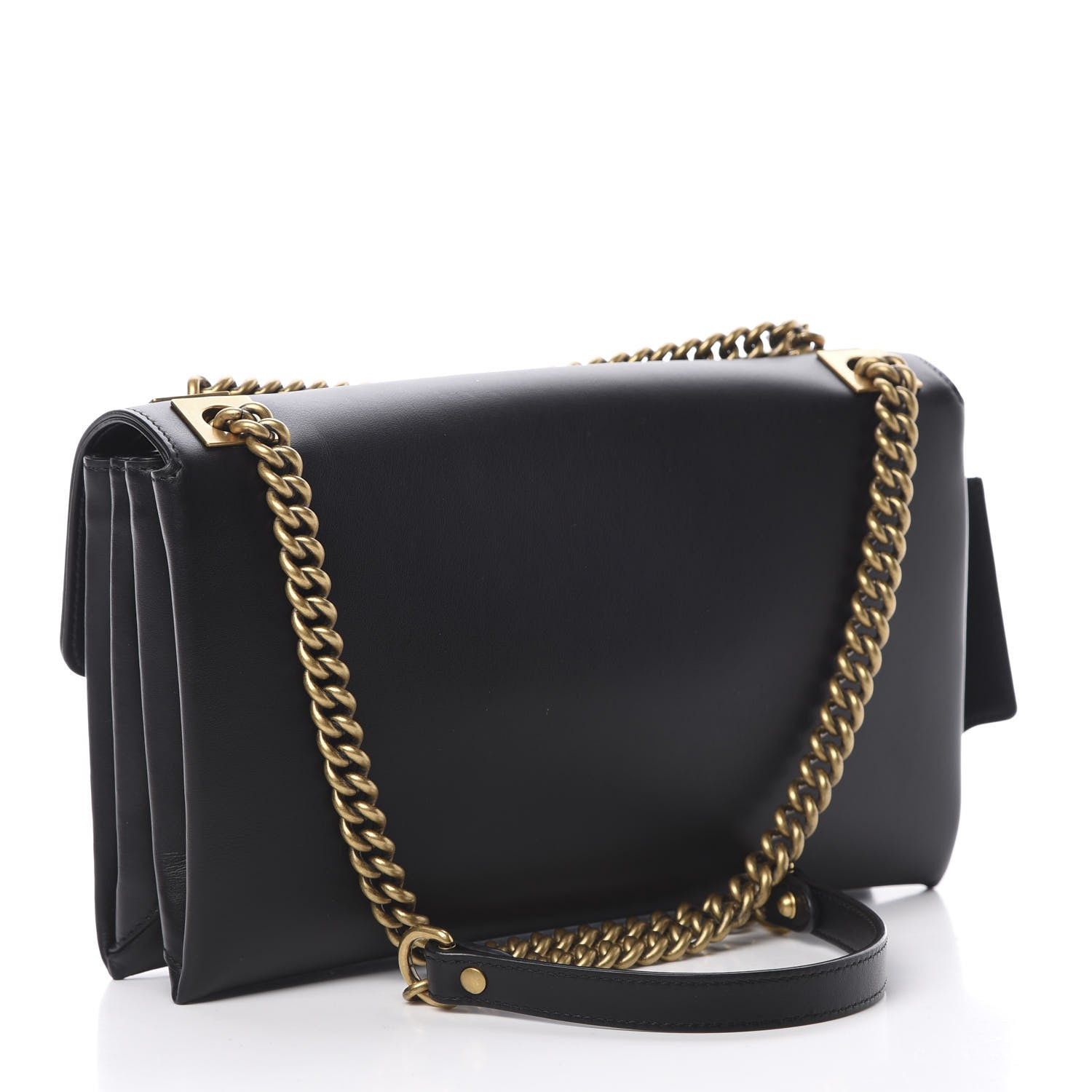 Gucci Calfskin Crystal Embellished Future Shoulder Bag Black 3 of 11