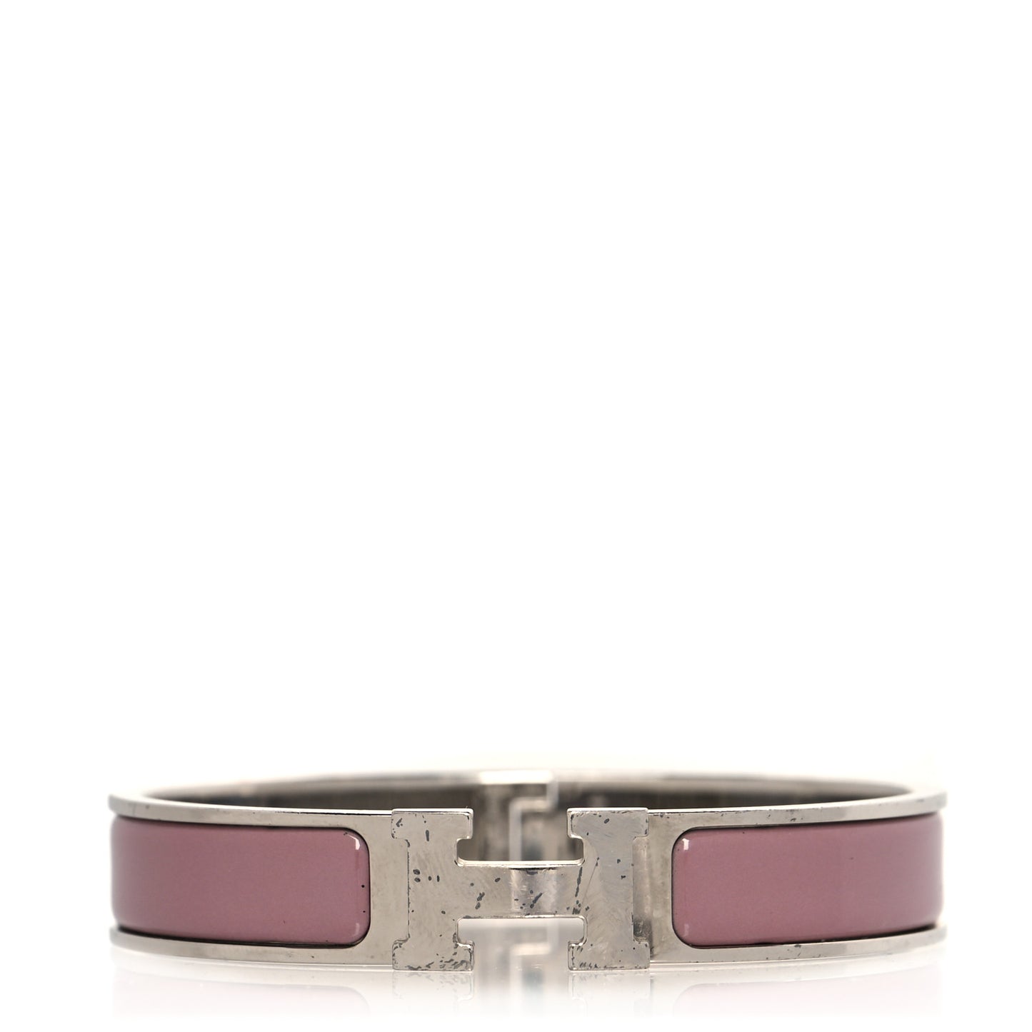 Enamel Narrow Clic Clac H Bracelet GM Dusty Rose