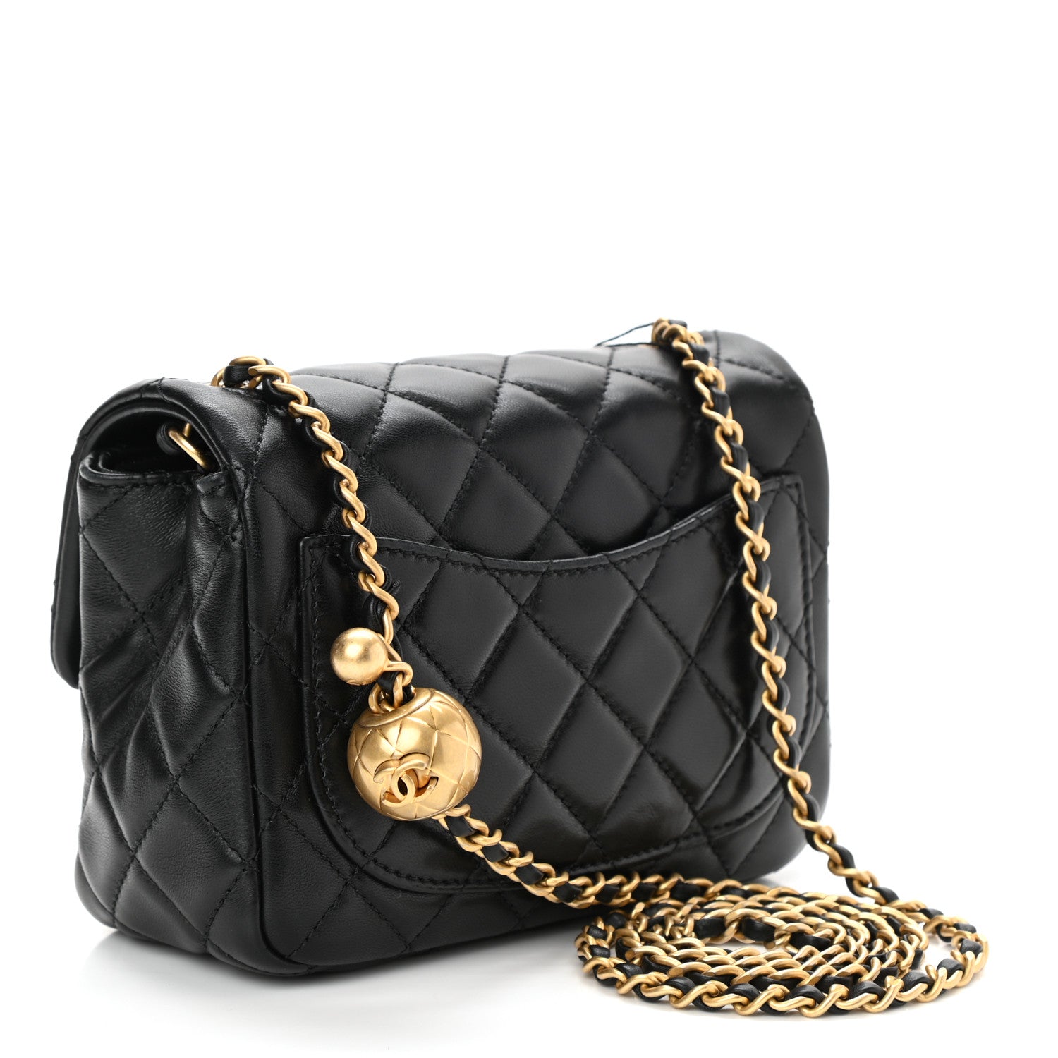 Chanel Lambskin Quilted Mini Pearl Crush Flap Black 3 of 11