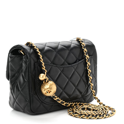 Chanel Lambskin Quilted Mini Pearl Crush Flap Black 3 of 11