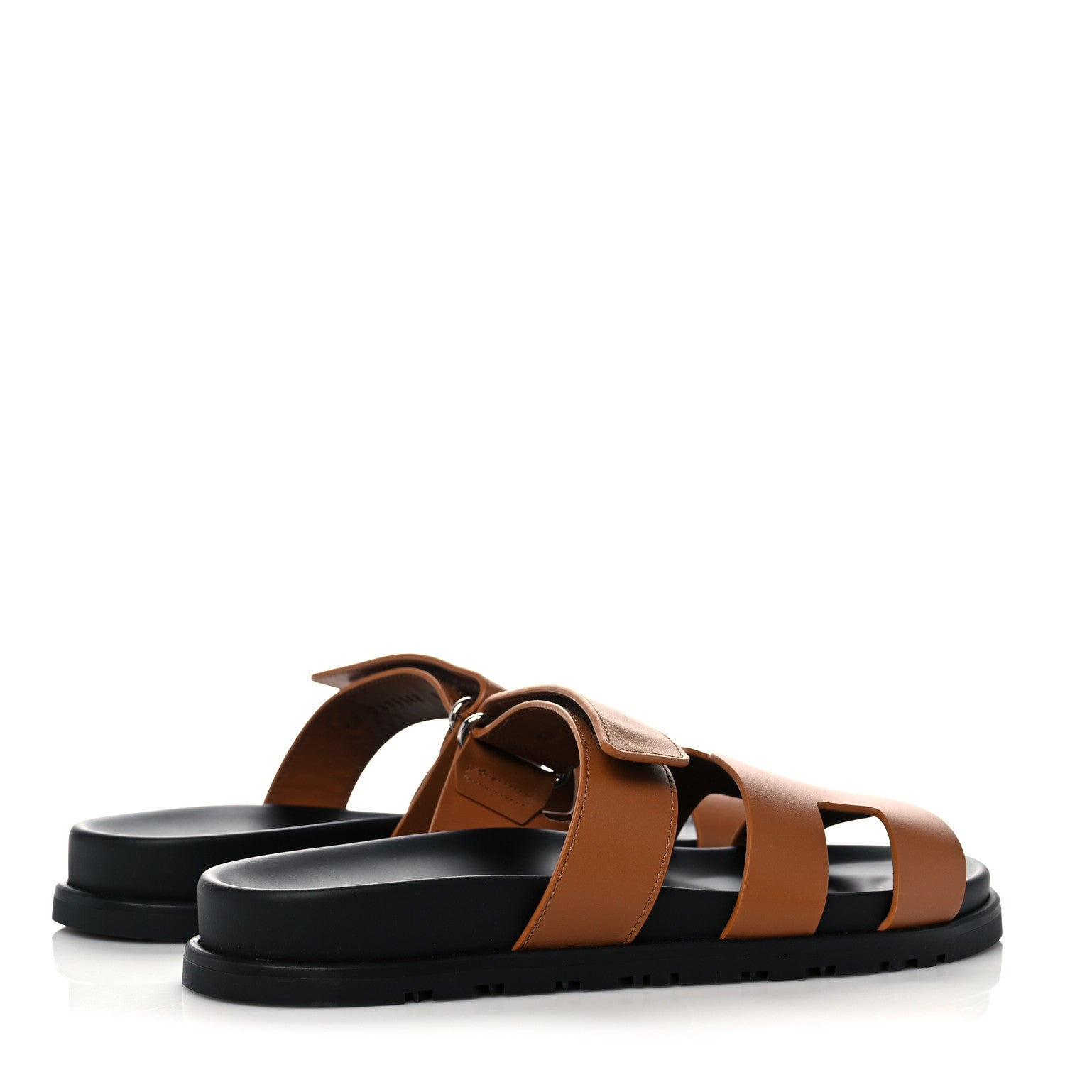 Hermes Calfskin Womens Chypre Sandals 38.5 Naturel 4 of 10