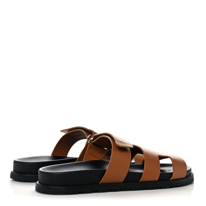 Hermes Calfskin Womens Chypre Sandals 38.5 Naturel 4 of 10