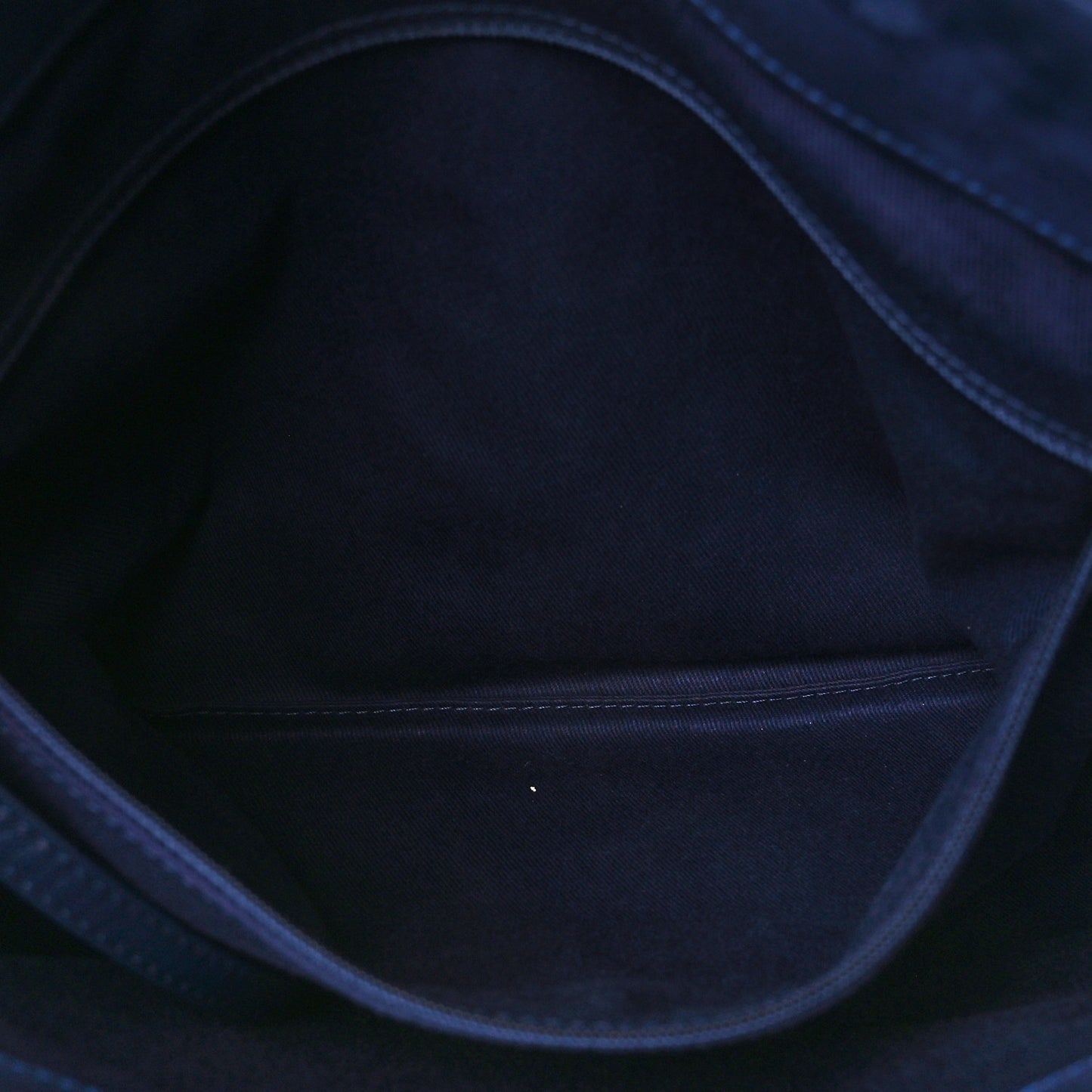 Iridescent Calfskin Quilted New Bubble Tote Dark Blue