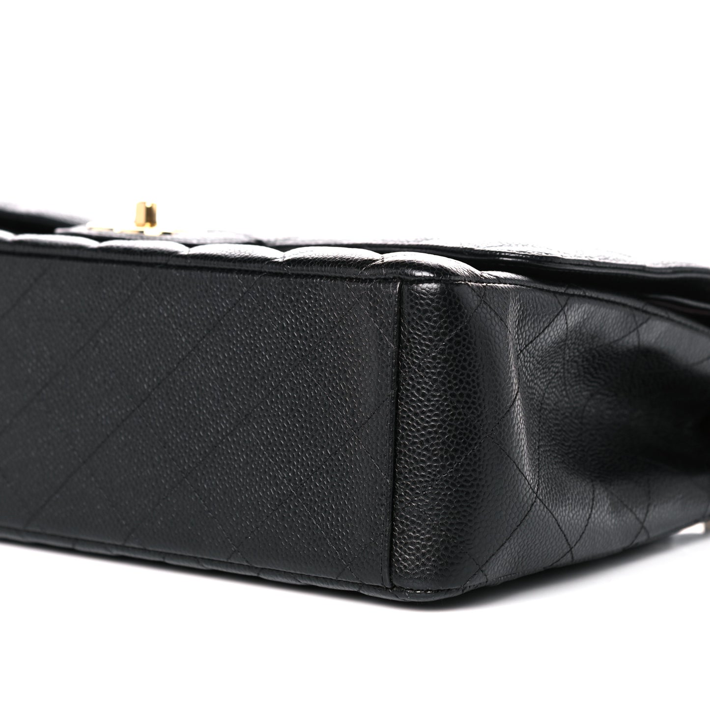 Caviar Quilted Maxi Double Flap Black