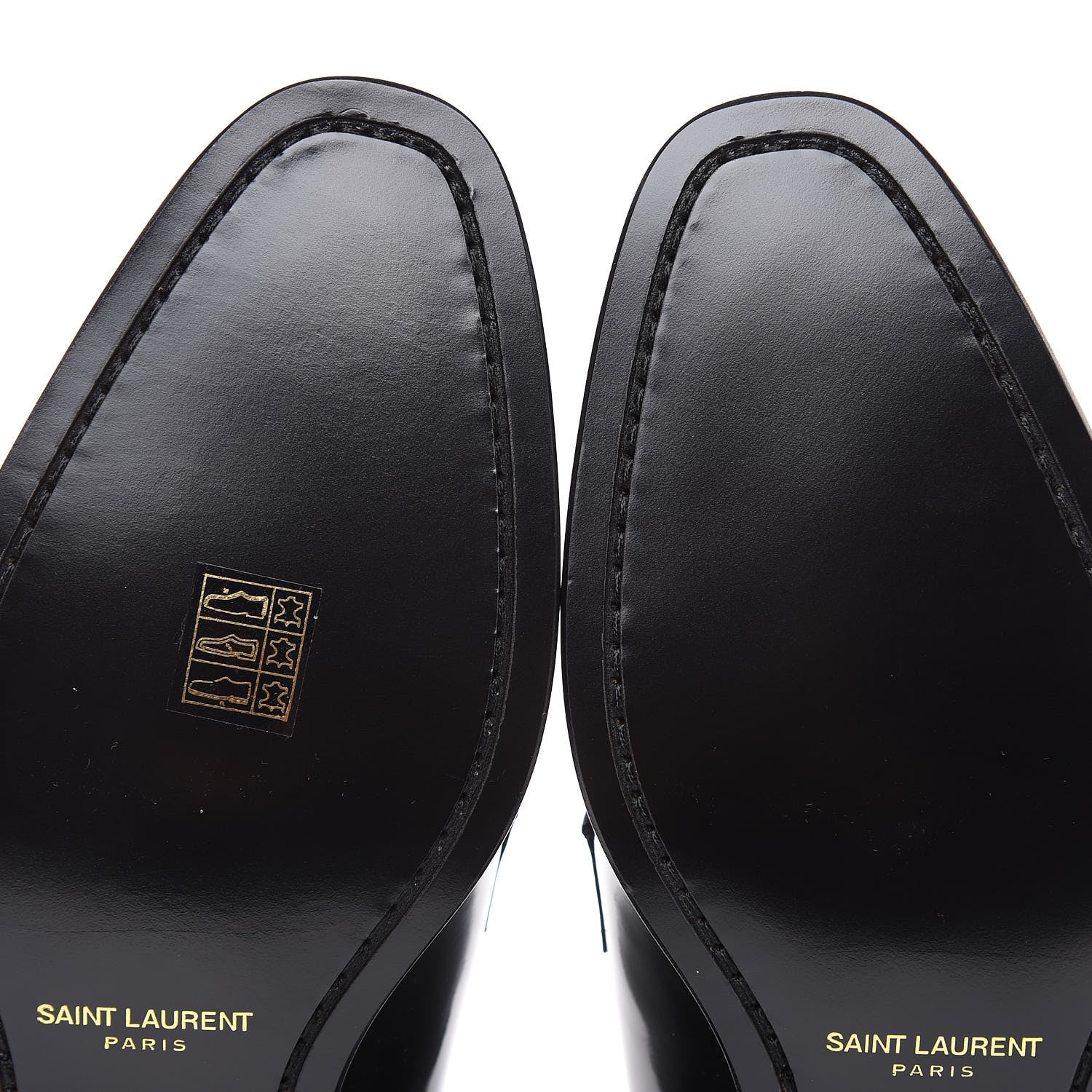 Saint Laurent Patent Calfskin Dylan 20 Lu Lace Up Oxfords 40 Black 8 of 9