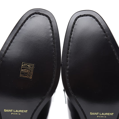 Saint Laurent Patent Calfskin Dylan 20 Lu Lace Up Oxfords 40 Black 8 of 9