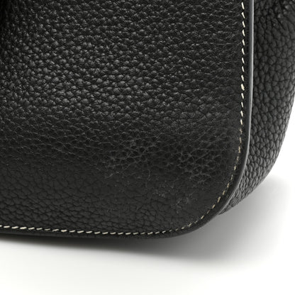 Hermes Taurillon Clemence Halzan 31 GM Black 10 of 13
