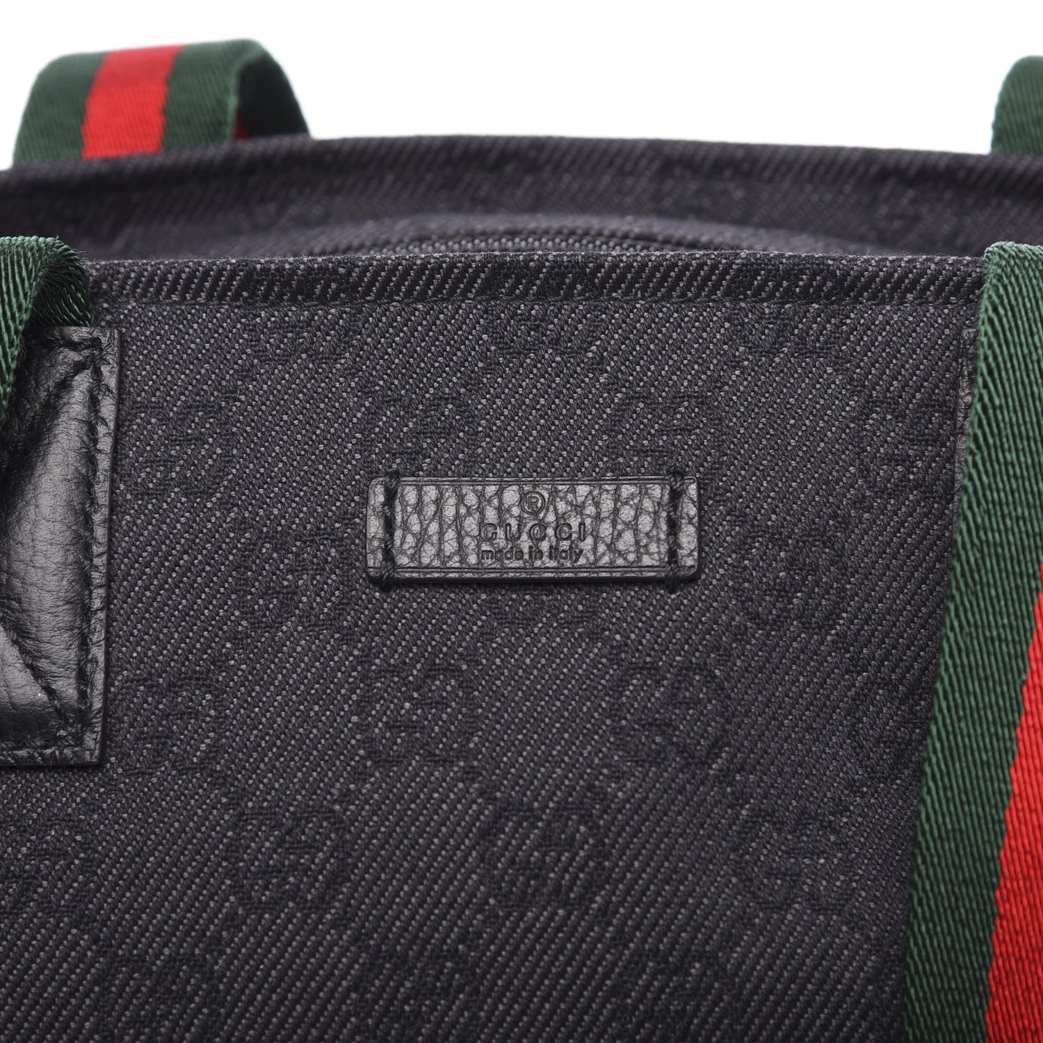 Gucci GG Monogram Mini Web Handle Bucket Tote Black 8 of 8
