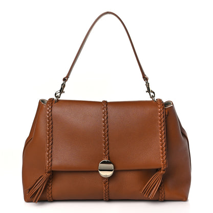 Chloe Grained Calfskin Medium Penelope Shoulder Bag Caramel 1 of 8