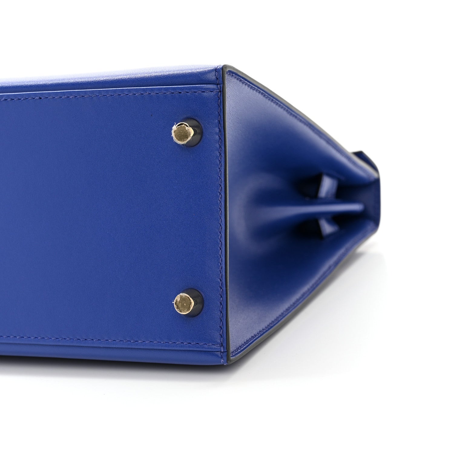 Hermes Tadelakt Kelly Sellier 28 Bleu Electrique 10 of 11