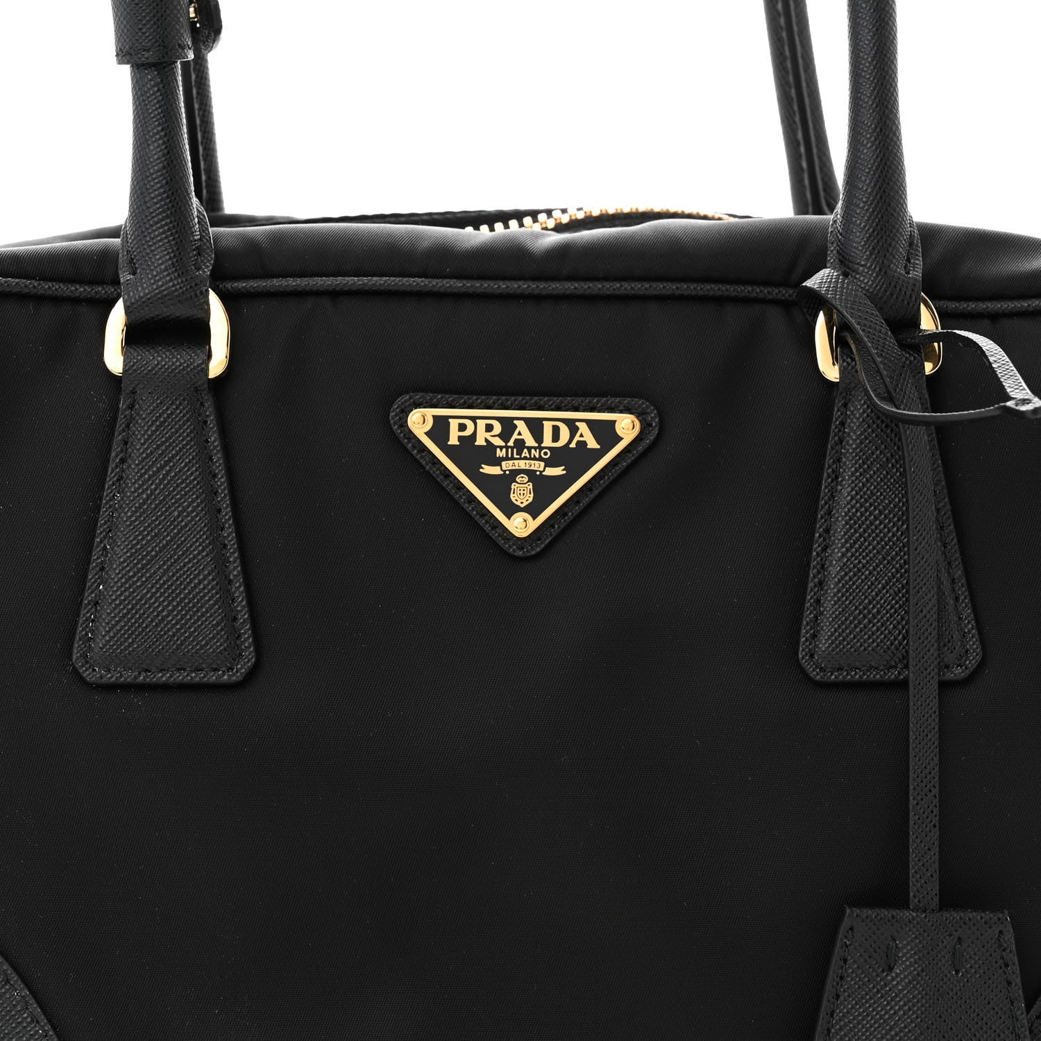 Prada Re-Nylon Saffiano Large Re-Edition 1978 Two Handle Bag Black 8 of 10