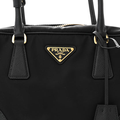 Prada Re-Nylon Saffiano Large Re-Edition 1978 Two Handle Bag Black 8 of 10