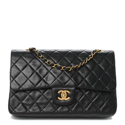 Chanel Lambskin Quilted Medium Double Flap Black 1 of 10