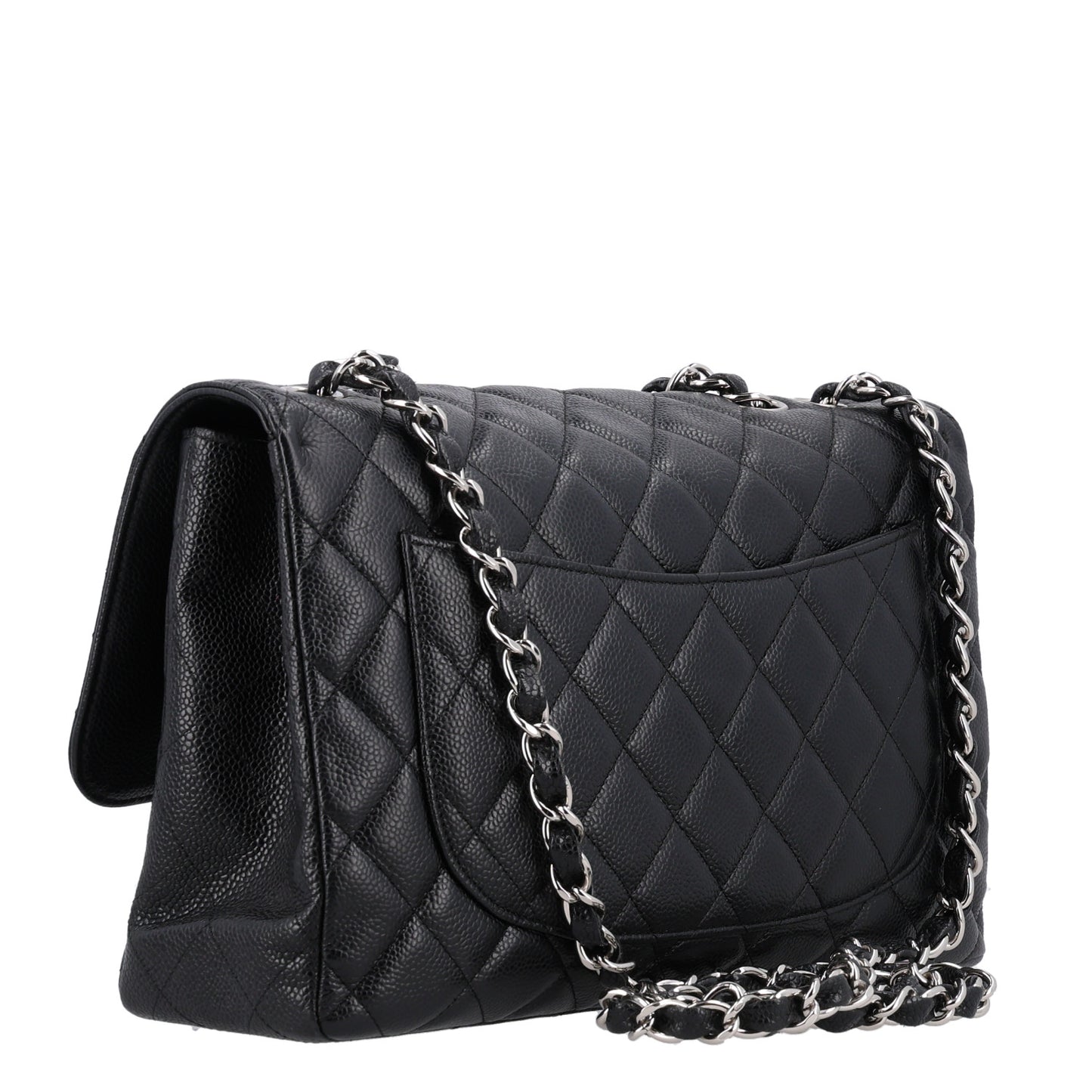 Caviar Quilted Jumbo Single Flap Black