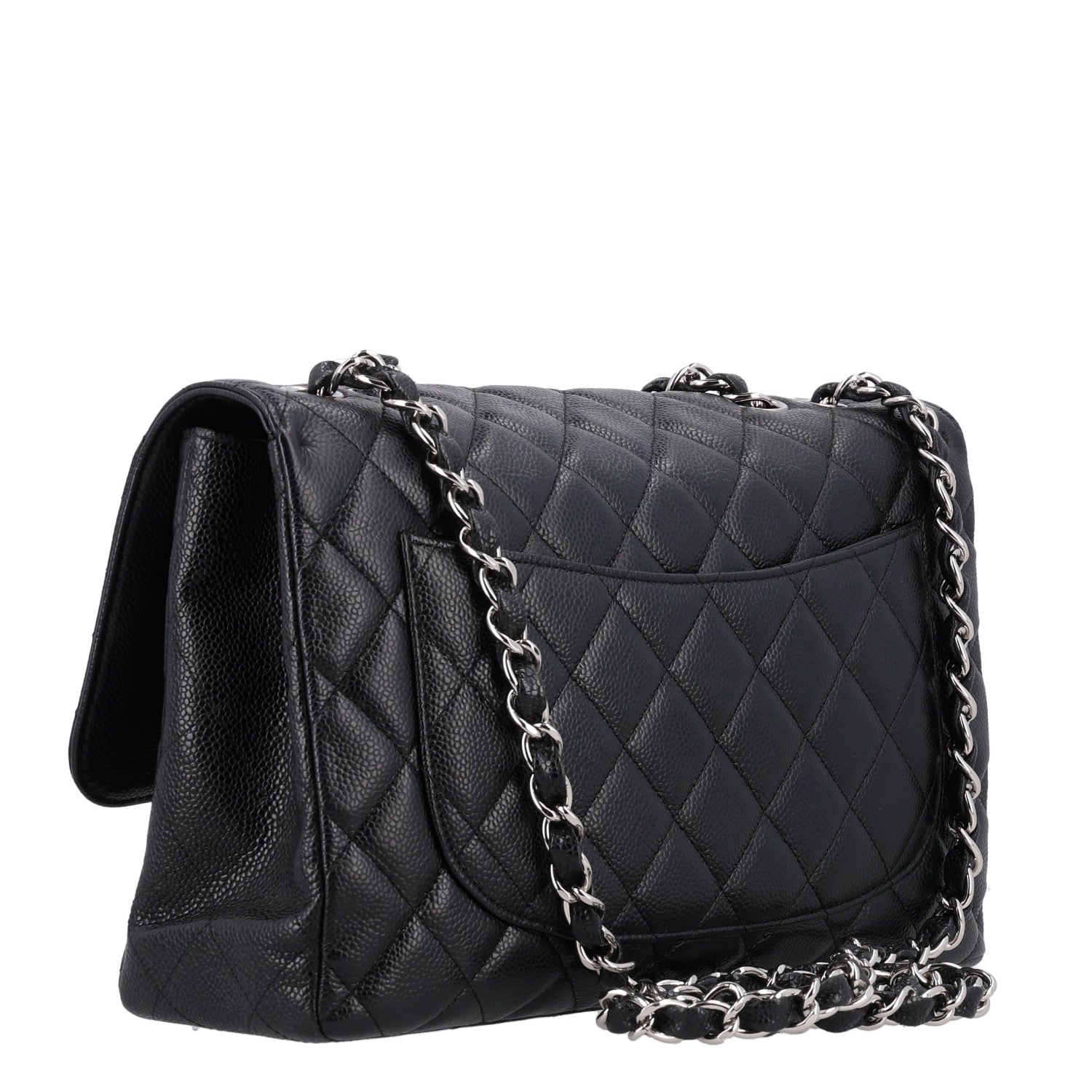 Chanel Caviar Quilted Jumbo Single Flap Black 3 of 10
