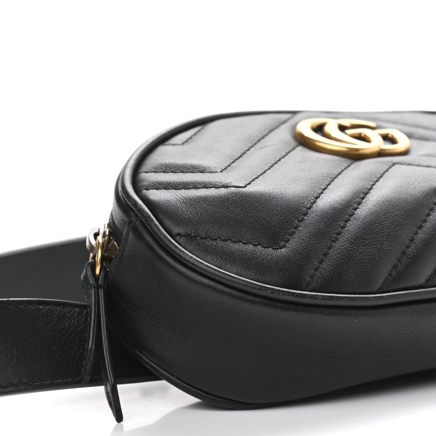 Calfskin Matelasse GG Marmont Belt Bag 95 38 Black