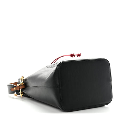 Fendi Vitello Grace F is Fendi Stamp Patch Perforated Small Mon Tresor Bucket Bag Black 4 of 9