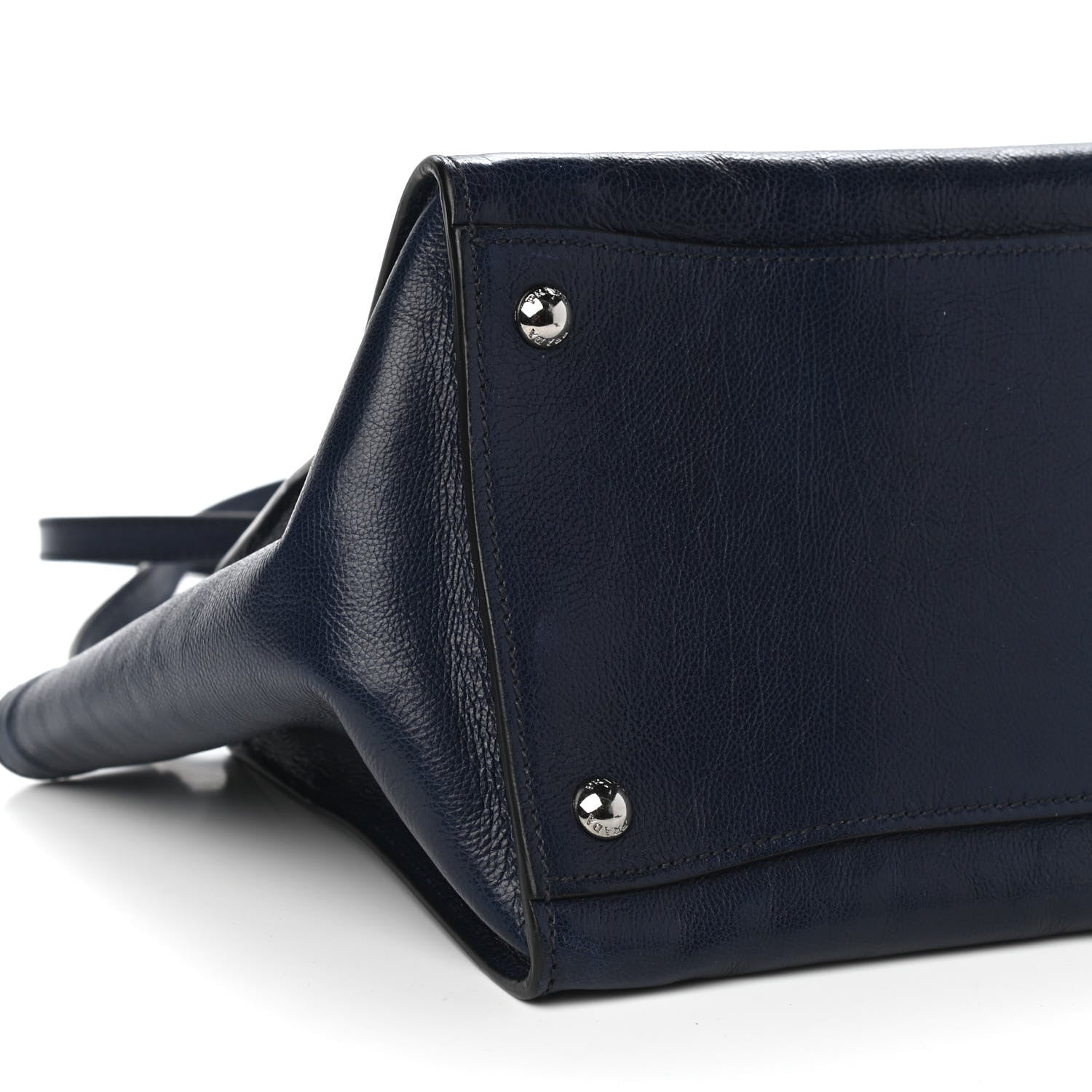 Prada Glace Calf Small Twin Pocket Tote Baltico 8 of 9