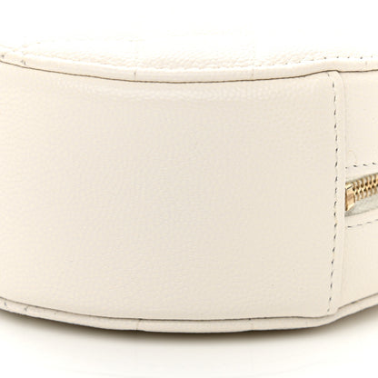 Chanel Caviar Quilted Round Clutch With Chain White 9 of 10
