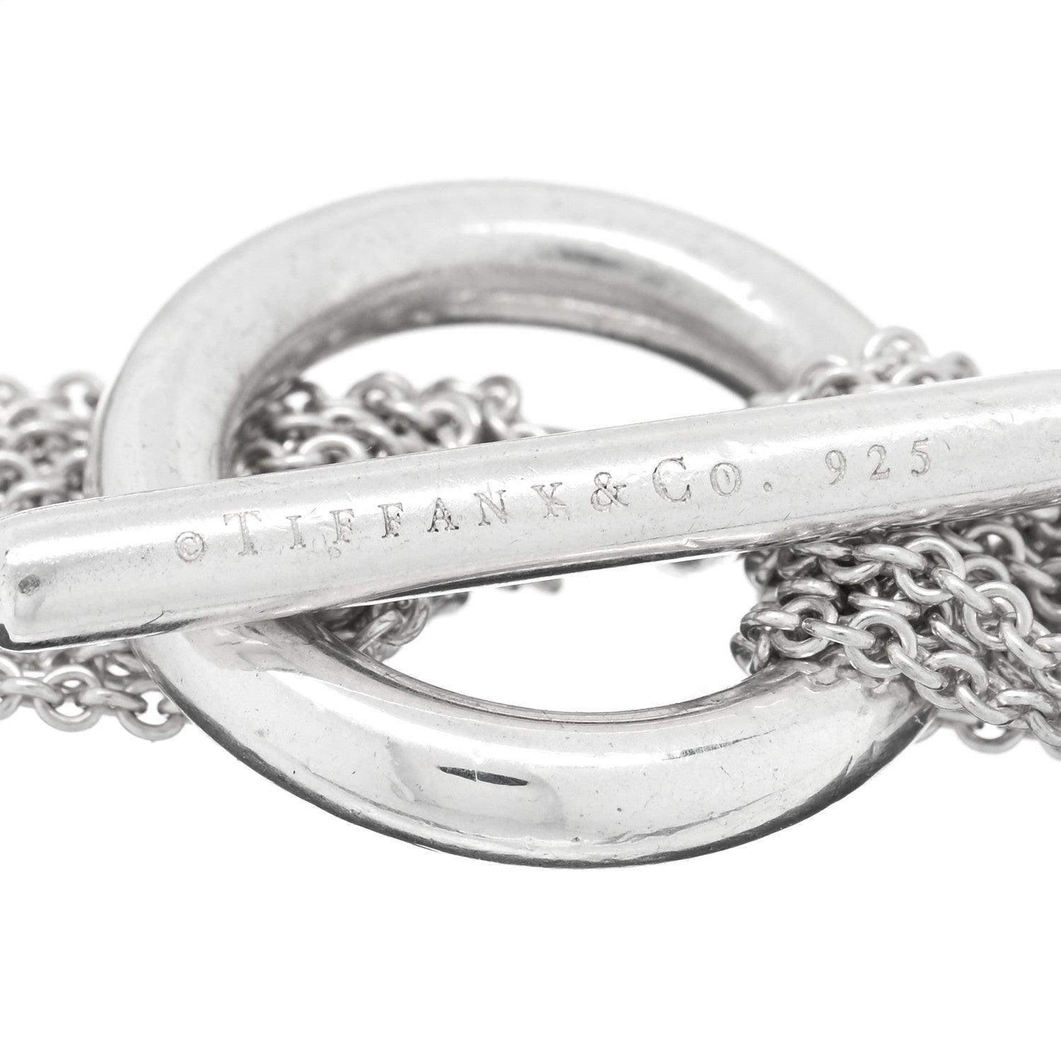 Tiffany Sterling Silver Open Heart Multi Strand Bracelet 3 of 3