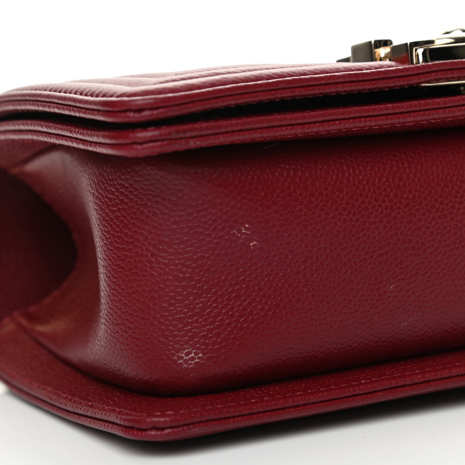 Chanel Caviar Quilted Small Boy Flap Burgundy 9 of 11