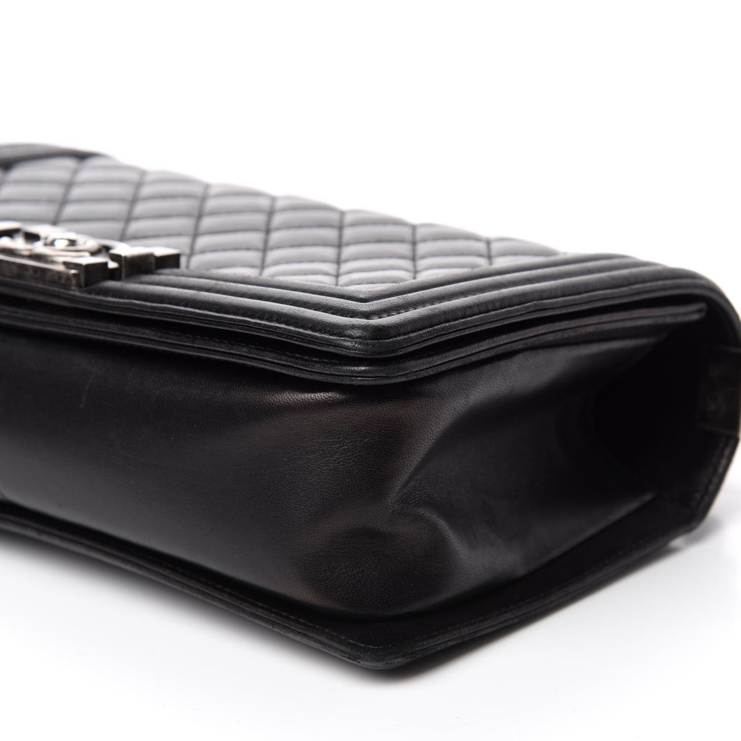 Lambskin Quilted Medium Boy Flap Black