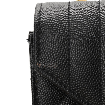 Saint Laurent Grain De Poudre Textured Mixed Matelasse Triquilt Small Monogram Satchel Black 11 of 11