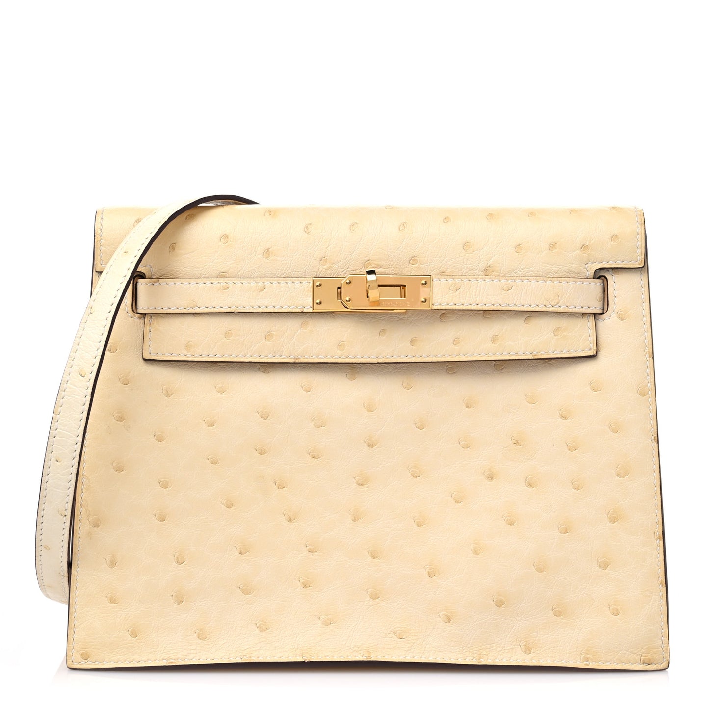 Ostrich Kelly Danse II Belt Bag Nata