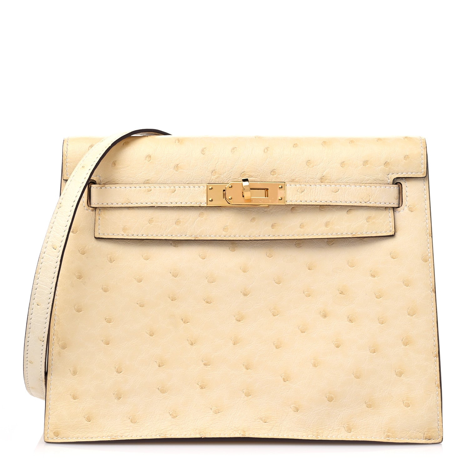 Hermes Ostrich Kelly Danse II Belt Bag Nata 1 of 13