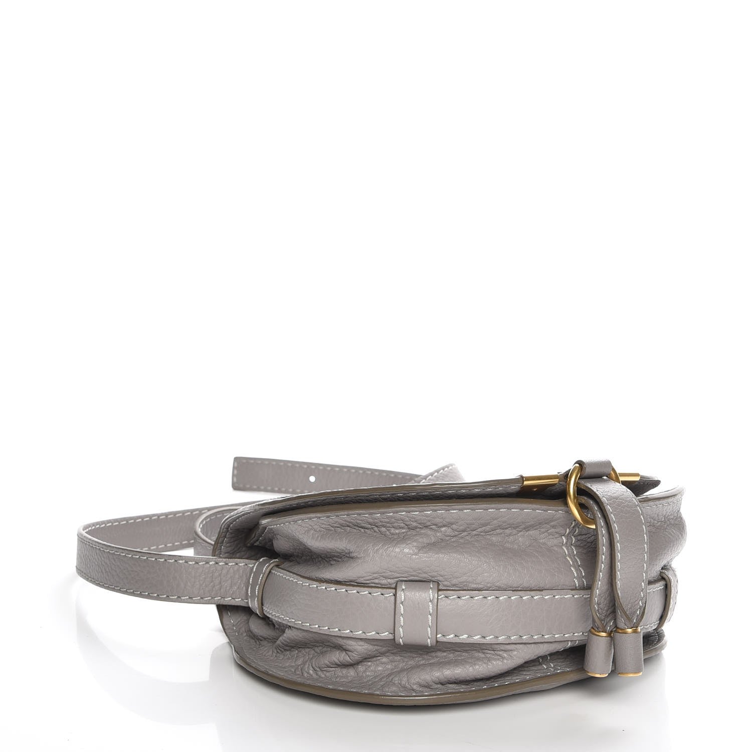 Chloe Calfskin Mini Marcie Round Crossbody Bag Cashmere Grey 4 of 7