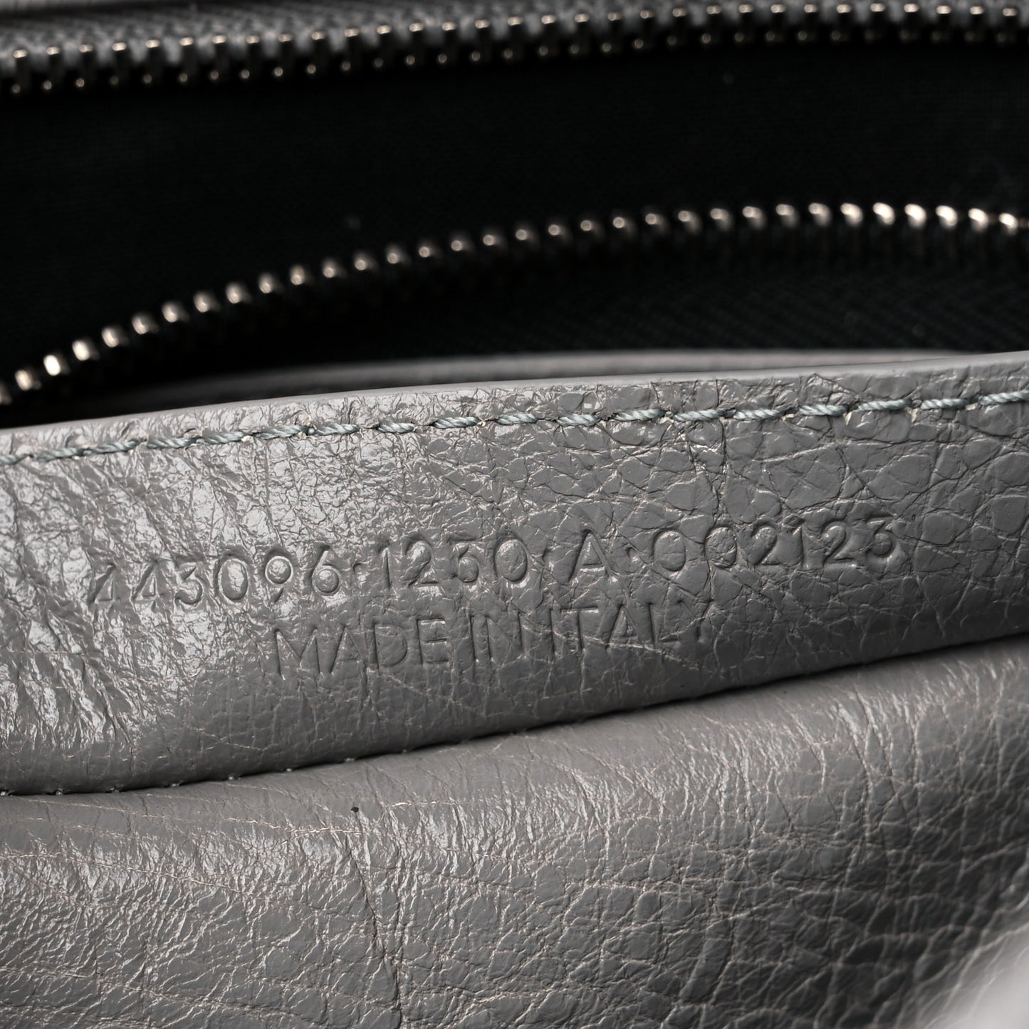 Agneau Small Bazar Shopper Tote Gris Pyrite